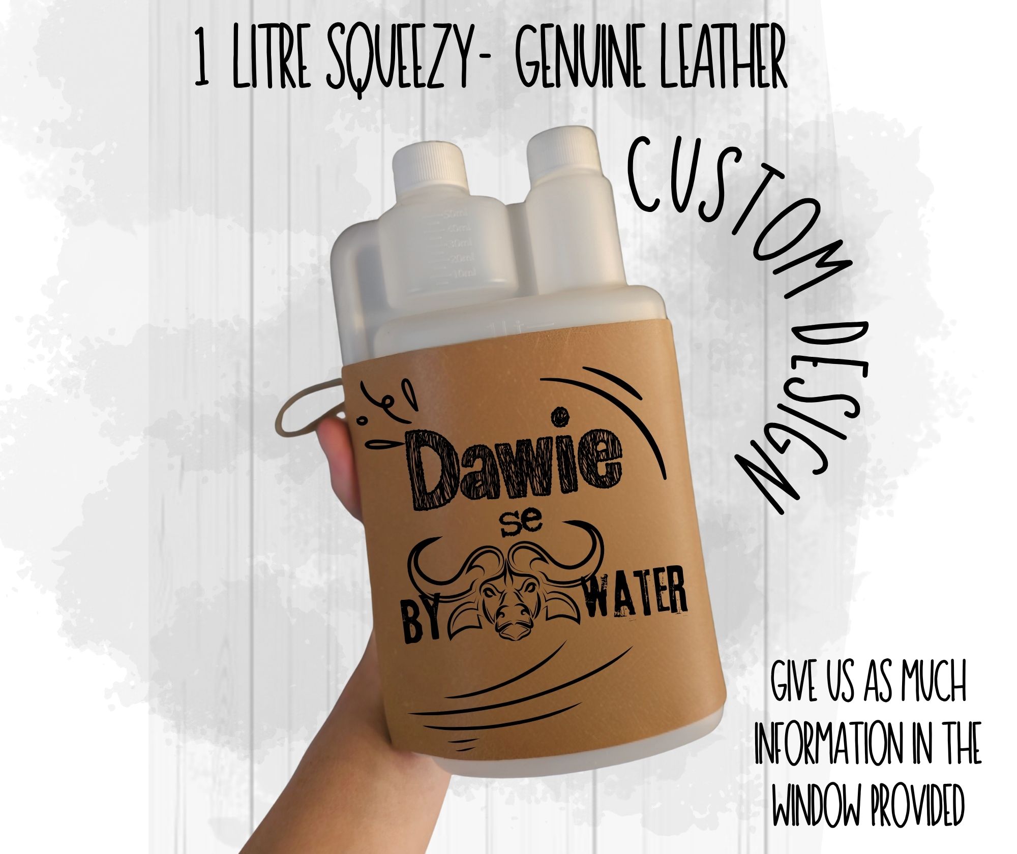 Leather Squeezy Bottle - 1L - Image 12
