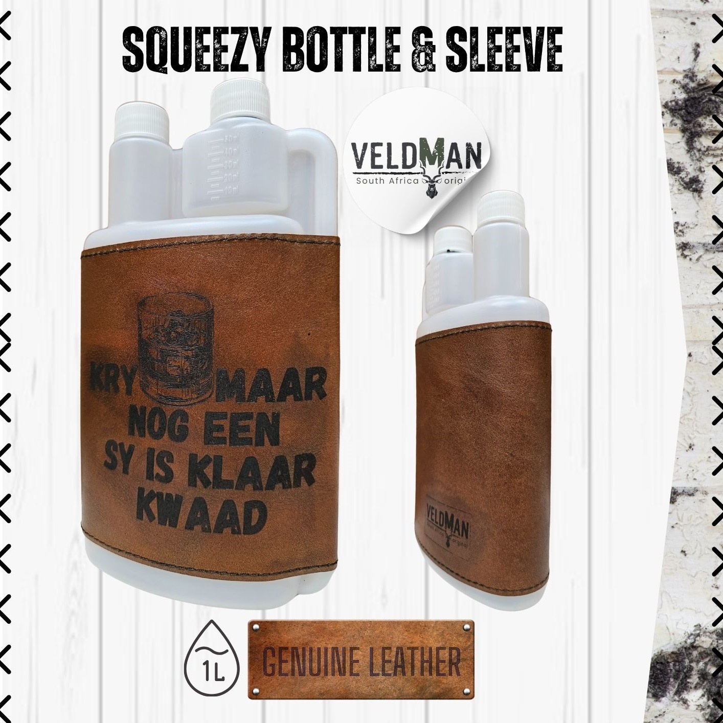 Leather Squeezy Bottle - 1L - Image 35