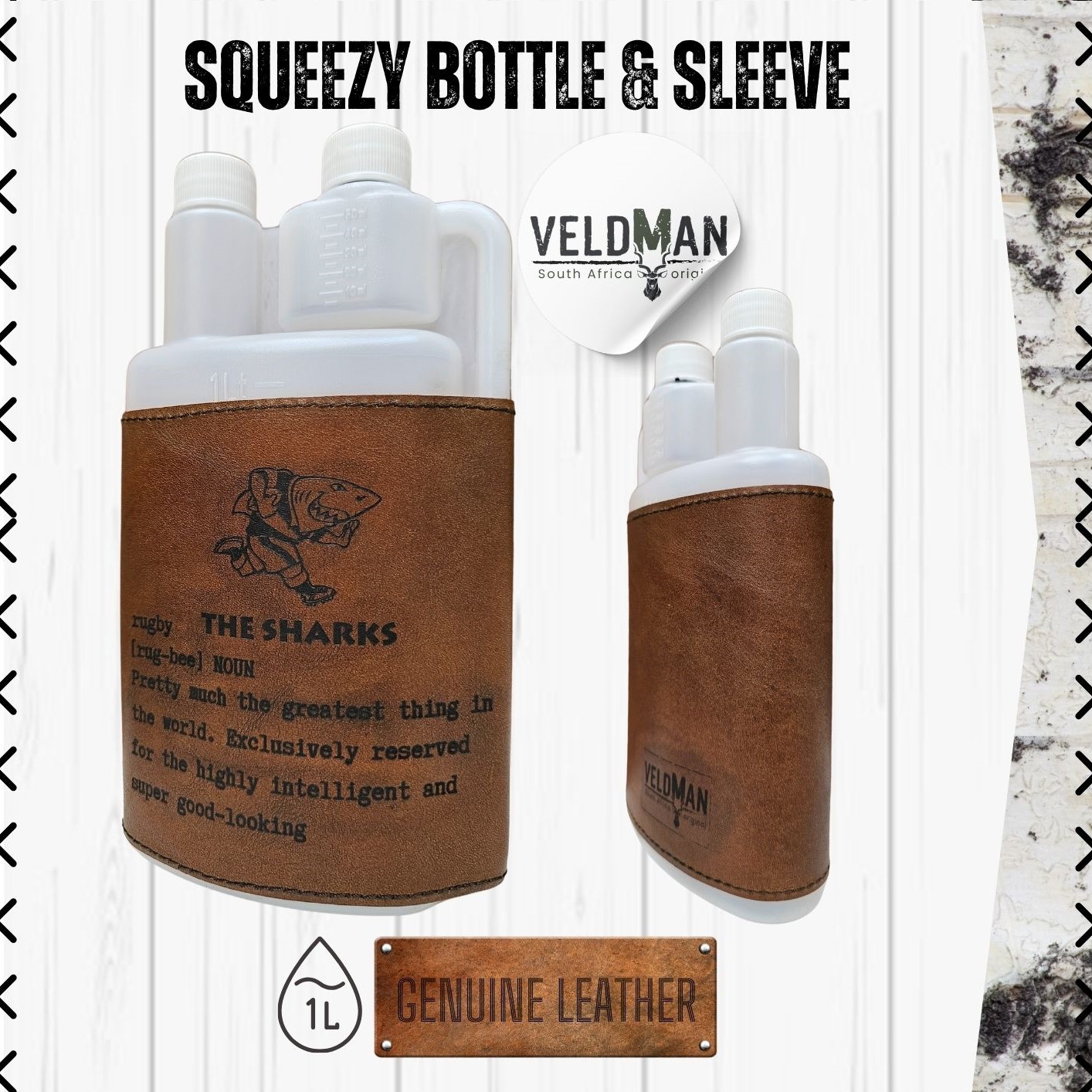 Leather Squeezy Bottle - 1L - Image 36